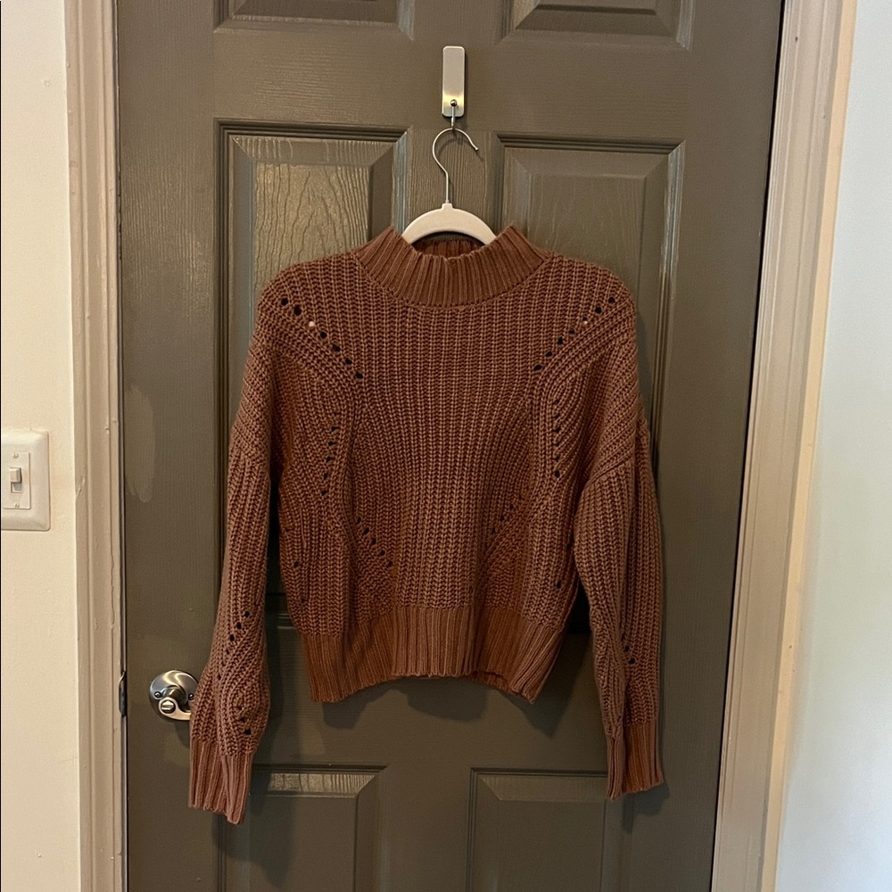 Warm Brown Turtleneck Sweater